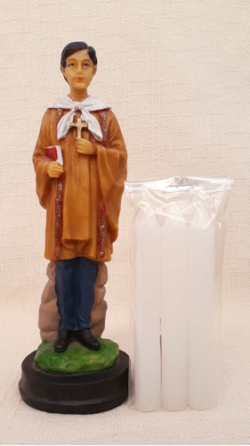 Ceferino Namuncura Imagen Irrompible Pvc + Velas