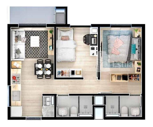 Imagem 5 de 22 de Apartamento 02 Quartos (01 Suíte) No Capão Da Imbuia, Curitiba - Ap2567