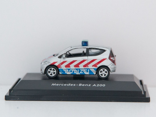 Auto En Miniatura Welly Escala H0 Mercedes Benz A200 Polizei