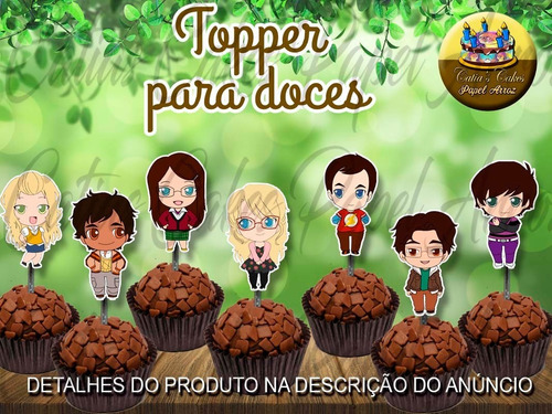 The Big Bang Theory 50 Tags Toppers Festa Aniversário