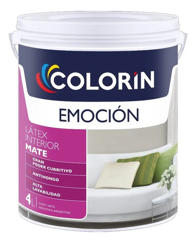 Látex Emoción Mate Colorin X 10 Lt. Mapache