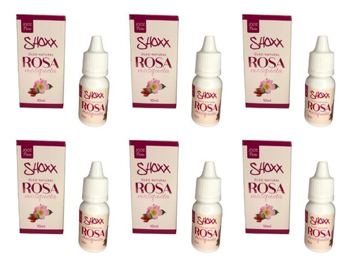  Oleo De Rosa Mosqueta Shoxx 10ml - Kit C/6un