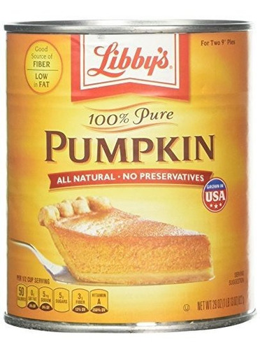 100% Puro 29 Oz 3 De La Calabaza Pk De Libby. Latas.