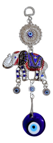 Adorno Colgante Elefante Ojo Turco Fortuna Suerte Amuleto Negro