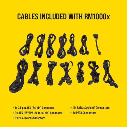 Fonte De Alimentação Corsair Rmx Series Rm1000x 1000w 80+ Go