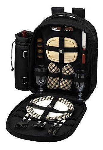 Picnic En Ascot Original Equipado 2 Persona Picnic Mochila C