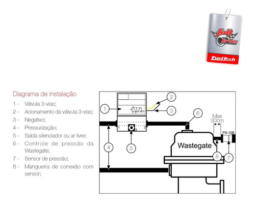 Imagem 2 de 2 de Válvula 3 Vias Para Controle De Pressão De Turbo Fueltech