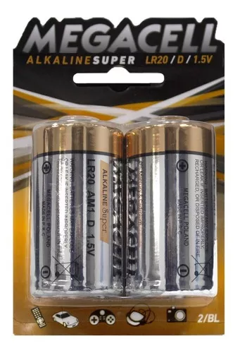  Tenergy Batería alcalina LR20 de 1.5 V D, baterías no