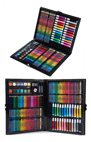 Set Kit Colores Juego Arte Dibujo Creativo Intantil -168 Pcs