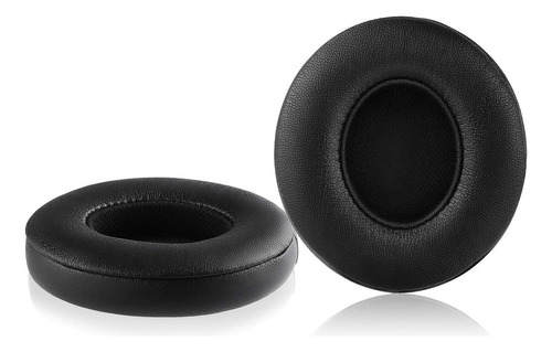 Almohadillas De Cuero Para Auriculares Beats Solo2 | Negro