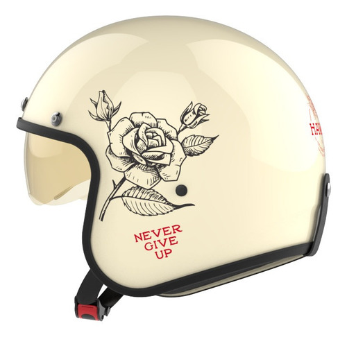 Imagen 3 de 4 de Casco para moto abierto Hawk 721 never give up talle XL