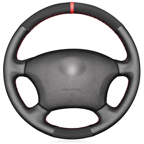 Cubierta De Volante De Alcantara Genuino Negro Loncky T...