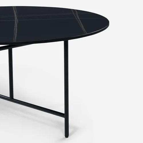 Mesa De Centro Rosen Delfi Circular 80 X 40 Cm Negro