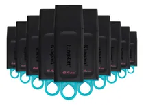 Comprar Kit 10 Memorias Kingston Usb 64gb 3.2 Dtx\u002F64gb Exodia Negra