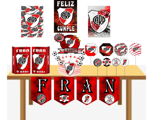 Cotillon Personalizado River Plate Candy Para 25 Invitados