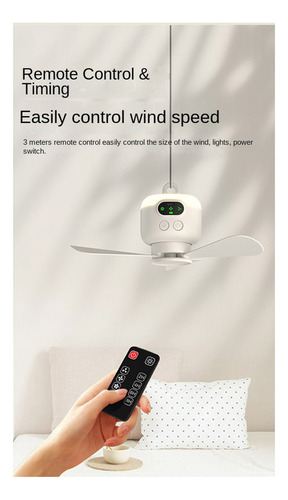 De Ventilador De Techo Grande Recargable Por Usb Con Aspas