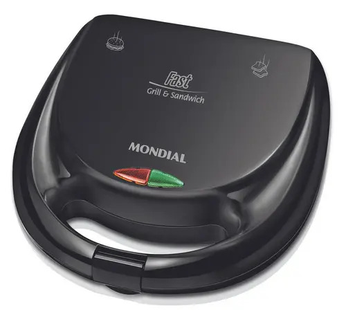 Sanduicheira Fast Grill e Sandwich, Mondial, 750W - S-12