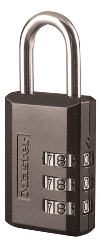 Master Lock Combination Padlock, 1, Black, 647d