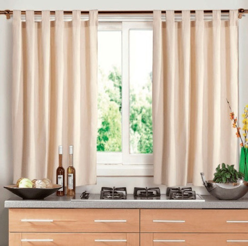 Imagen 2 de 9 de Cortina Rustica Corta Living Dormitorio Cocina Tela Tramada