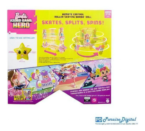 Barbie video game hero remote control roller skating
