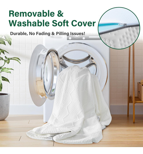 Viscoflex Cubrecolchón Doble De 4 Pulgadas, Cubrecolchón De