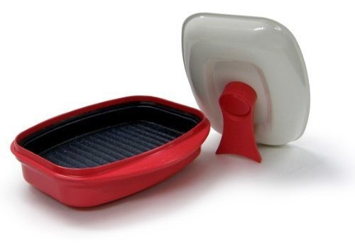 Microhearth Grill Pan Para Cocinar En Microondas, Rojo