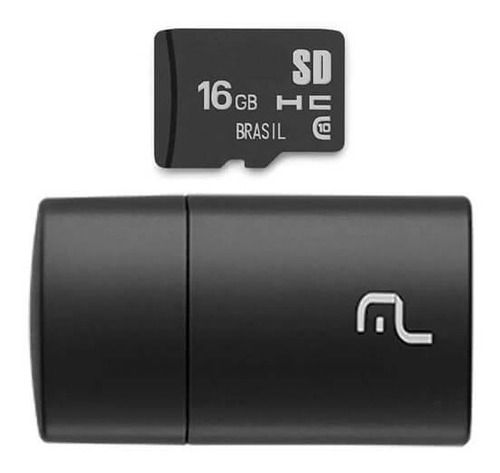 Imagem 2 de 2 de Cartão Sd Micro 16gb Classe10 + Sd + Adap P/ Pendrive Nfe