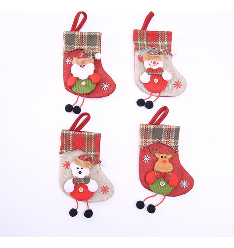 Set De 8 Botas Pequeñas Navideñas