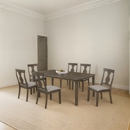 Comedor De Madera Solida Orion Rectangular 6 Sillas