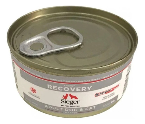 Alimento Sieger Recovery Perro/gato Adulto Lata 90 g