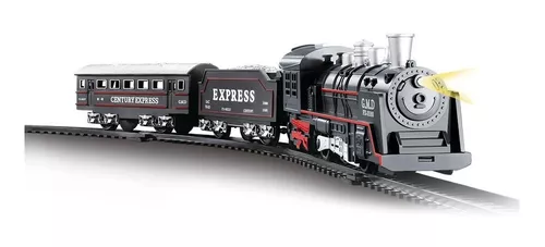 Trem de Brinquedo com Trilhos Elétrico Ferrorama Locomotiva com Luz e Som