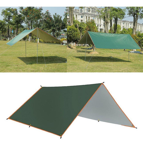 Lona de malla para acampar al aire libre con forma de mosca, 3 x 4 m
