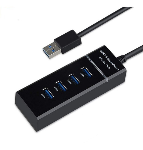 Imagen 7 de 10 de Adaptador Hub Usb 3.0 Pc Laptop De 4 Puertos Alta Velocidad