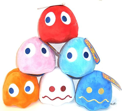 Pac-man 5'' Ghost Plush Doll Set Of 6 Pac Man Ghost Plush Re