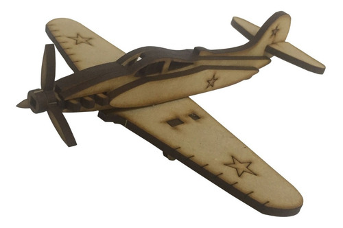 Imagen 3 de 3 de Avion De Madera Puzzle Para Armar.