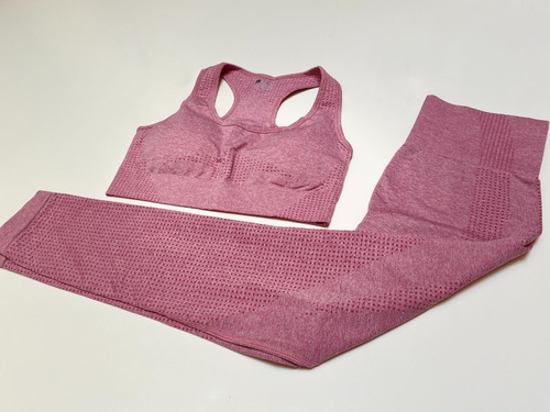 Conjunto Deportivo, Top + Leggins, Sin Costuras 