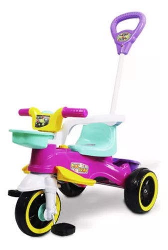 Triciclo Infantil C/ Empurrador Motoca Carrinho Passeio Bike