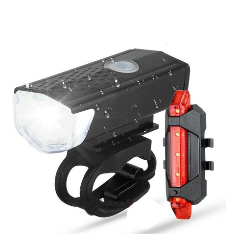 Juego De Luces Recargables Usb Para Bicicleta Faros