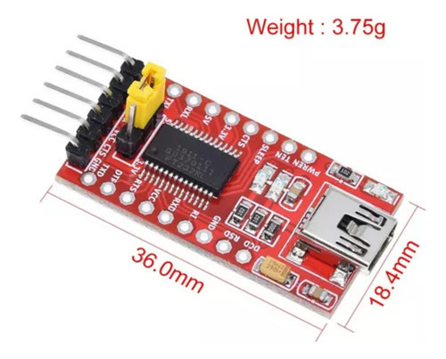 Conversor Usb Serial Rs232 Ftdi Ft232rl Ttl 5v 3v3 Arduino