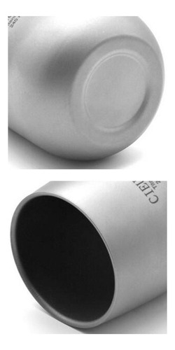 Taza De Titanio De Doble Pared De Gran Capacidad, Taza 240ml