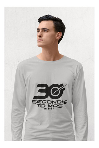 Polera Larga 30 Seconds To Mars 2024 Algodon Estampado