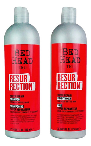  Kit Tigi Bed Head Resurrection Shampoo E Condicionador 750ml