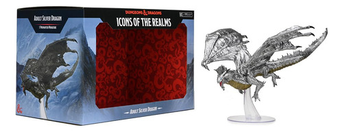 Figure Wizkids D&d Icons Of The Realms Adult Silver Dragon