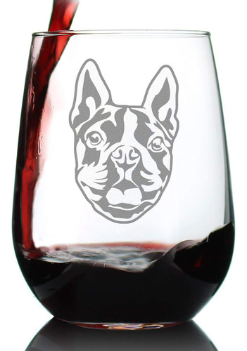 Boston Terrier Face Glass Sin Vnculo - Linda Decoracin Temti