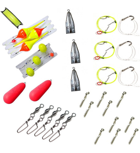 Kit Pesca Pejerrey Rio Laguna Mar Lineas Nylon Punteros