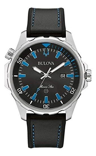 Reloj Bulova Marine Star De Cuarzo Para Hombre, Acero Inoxid