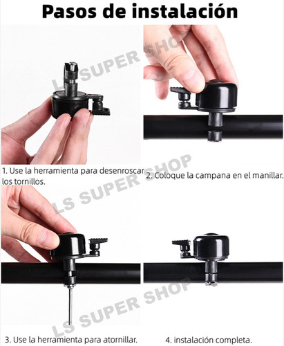 Wh 2 Pata Cabra Bicicleta Bici Ajustable Aluminio+2 Campanas