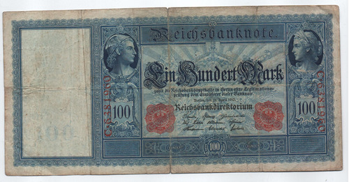 Billete Banco De Alemania 100 Marcos 1910