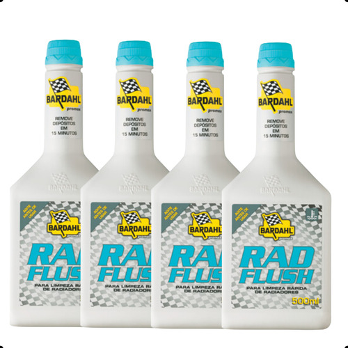 Aditivo Limpa Radiadores Bardahl Rad Flush 500 Ml 4 Unidades