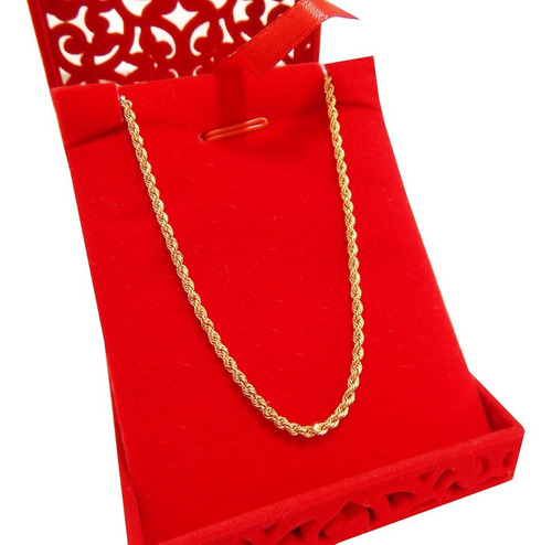 Conjunto Corrente E Pulseira Em Ouro 18k Cordão Baiano 50cm